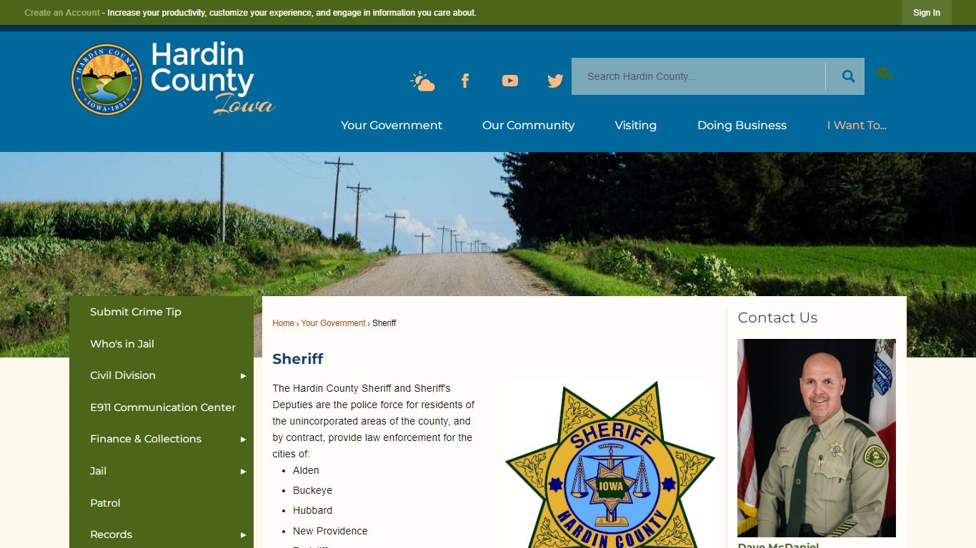 Sheriff | Hardin County, IA